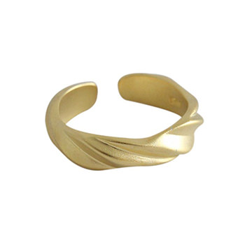 Twisted 925 Sterling Silver Adjustable Ring