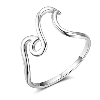 Simple Twisted Hollow 925 Silver Ring