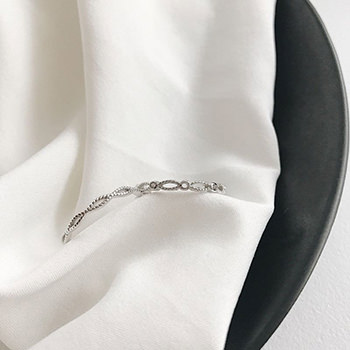 Minimalism Hollow 925 Sterling Silver Adjustable Ring