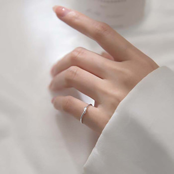 Simple Knot Minimalism 925 Sterling Silver Ring