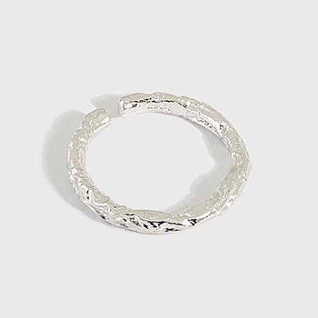 Irregular Paper Face 925 Sterling Silver Adjustable Ring