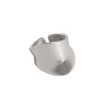 Exaggerated Irregular Wide 925 Sterling Silver Adjustable Ring