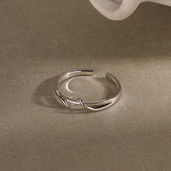 Twisted Double Layer 925 Sterling Silver Adjustable Ring