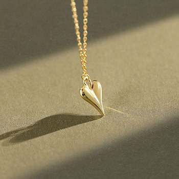 Girl Irregular Heart 925 Sterling Silver Necklace